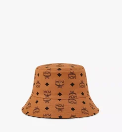 Reversible Monogram Print Cotton Bucket Hat