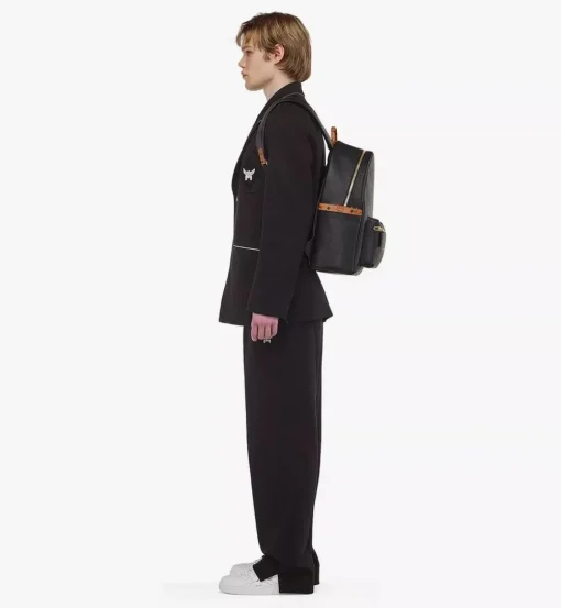 Stark Backpack In Embossed Logo Leather