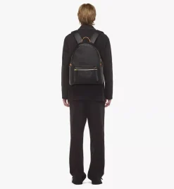 Stark Backpack In Embossed Logo Leather