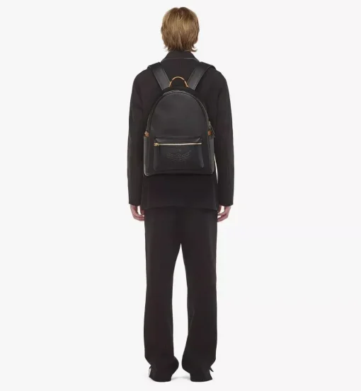 Stark Backpack In Embossed Logo Leather