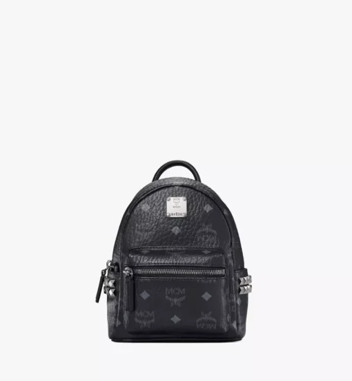 Stark Bebe Boo Side Studs Backpack In Visetos