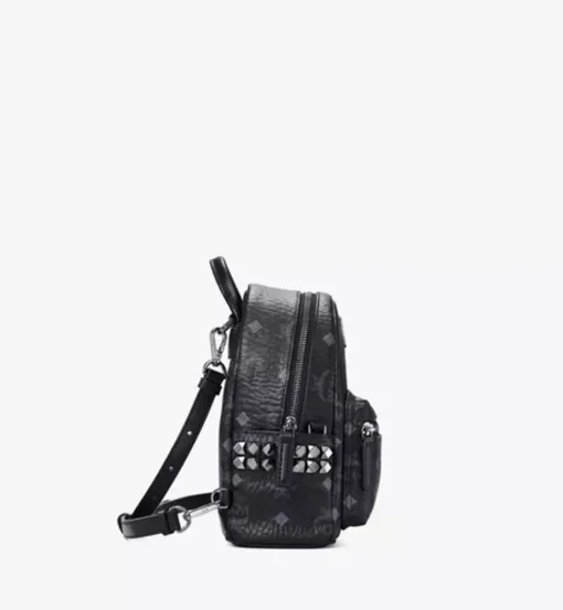 Stark Bebe Boo Side Studs Backpack In Visetos