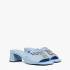 Strass Logo Heel Sandals
