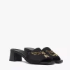 Strass Logo Heel Sandals