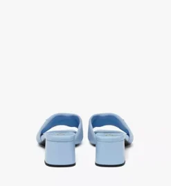Strass Logo Heel Sandals