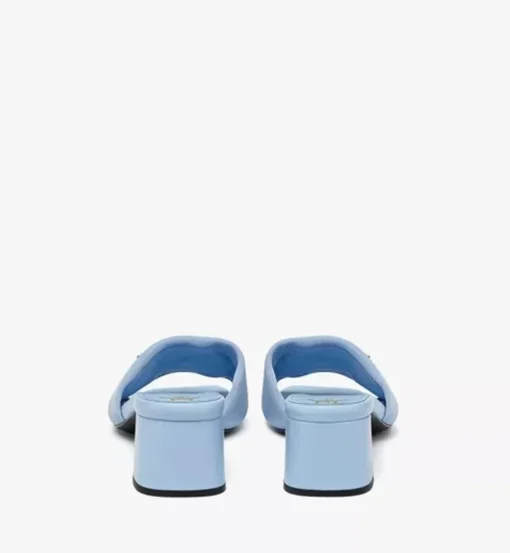Strass Logo Heel Sandals