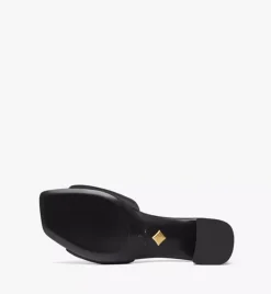 Strass Logo Heel Sandals