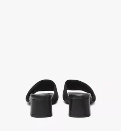 Strass Logo Heel Sandals