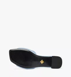 Strass Logo Heel Sandals