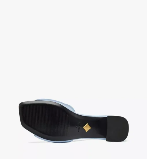 Strass Logo Heel Sandals