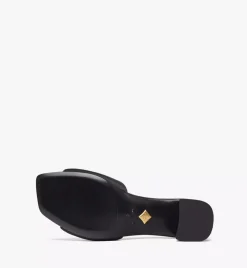 Strass Logo Heel Sandals