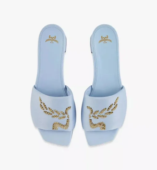 Strass Logo Heel Sandals