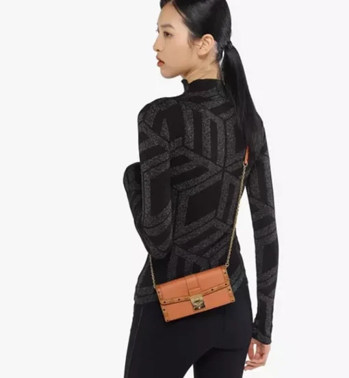 Tracy Chain Wallet In Leather Visetos Mix