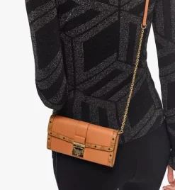 Tracy Chain Wallet In Leather Visetos Mix