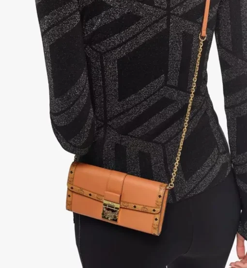 Tracy Chain Wallet In Leather Visetos Mix