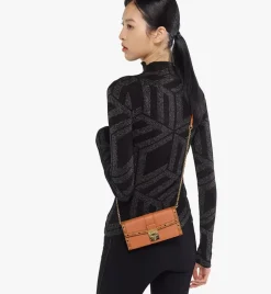 Tracy Chain Wallet In Leather Visetos Mix