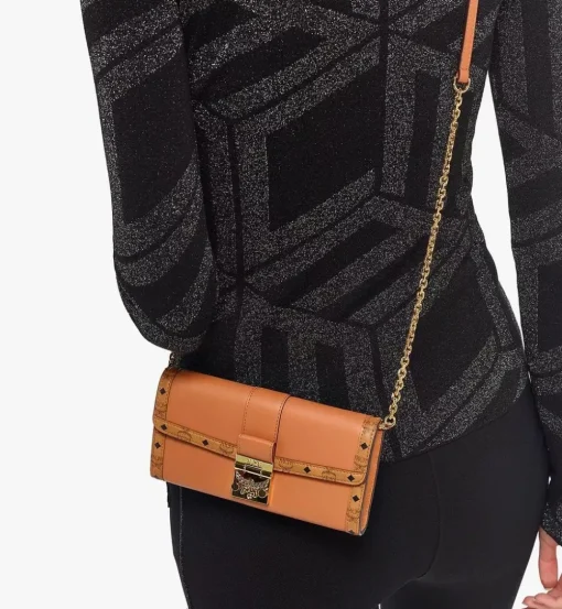 Tracy Chain Wallet In Leather Visetos Mix