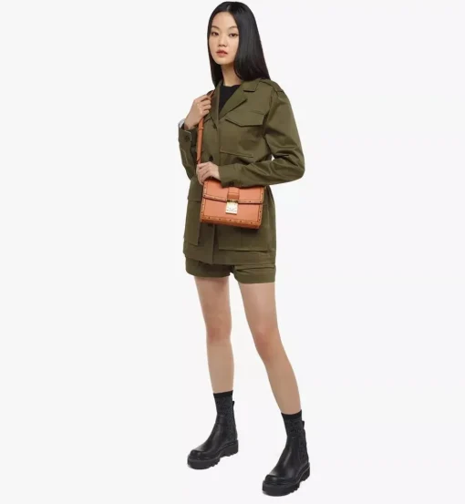Tracy Shoulder Bag In Leather Visetos Mix