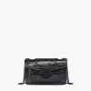Travia Quilted Shoulder Bag In Crushed Leather