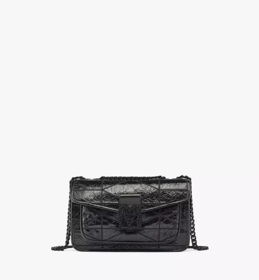 Travia Quilted Shoulder Bag In Crushed Leather