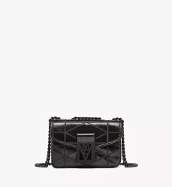 Travia Quilted Shoulder Bag In Crushed Leather