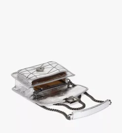 Travia Quilted Shoulder Bag In Crash Calf Leather