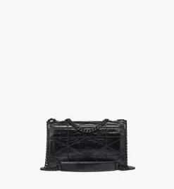 Travia Quilted Shoulder Bag In Crushed Leather
