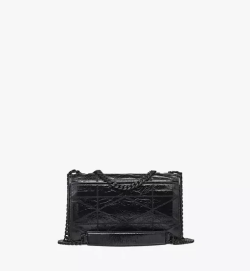 Travia Quilted Shoulder Bag In Crushed Leather