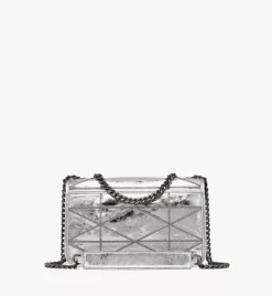 Travia Quilted Shoulder Bag In Crash Calf Leather