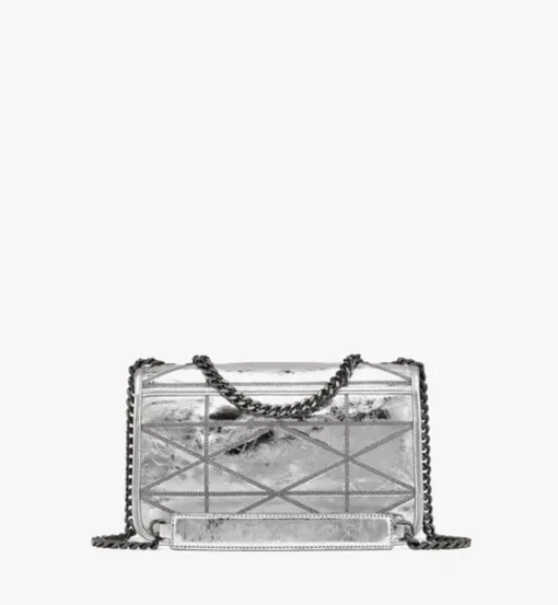 Travia Quilted Shoulder Bag In Crash Calf Leather