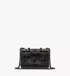 Travia Quilted Shoulder Bag In Crushed Leather