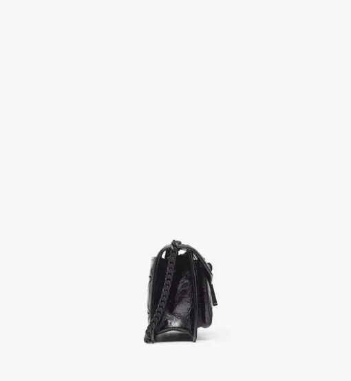 Travia Quilted Shoulder Bag In Crushed Leather