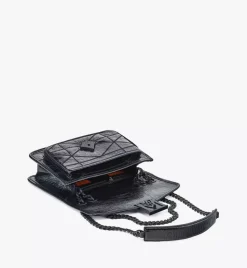 Travia Quilted Shoulder Bag In Crushed Leather