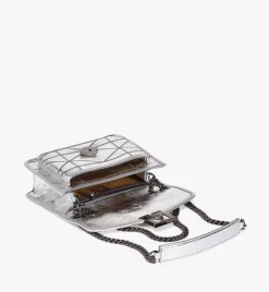 Travia Quilted Shoulder Bag In Crash Calf Leather