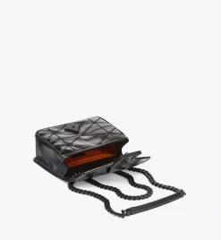 Travia Quilted Shoulder Bag In Crushed Leather