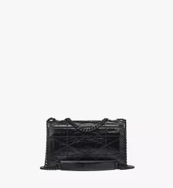 Travia Quilted Shoulder Bag In Crushed Leather