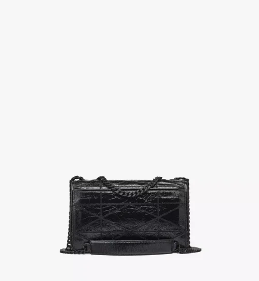 Travia Quilted Shoulder Bag In Crushed Leather