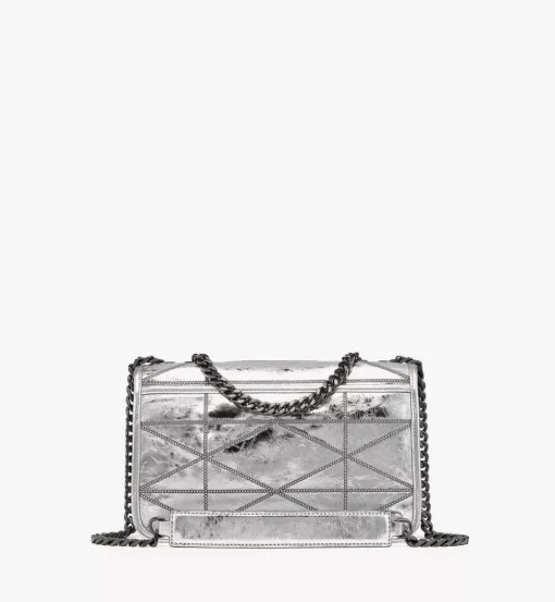 Travia Quilted Shoulder Bag In Crash Calf Leather