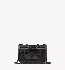 Travia Quilted Shoulder Bag In Crushed Leather