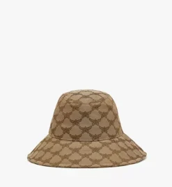 Wide Bucket Hat In Lauretos Denim Jacquard