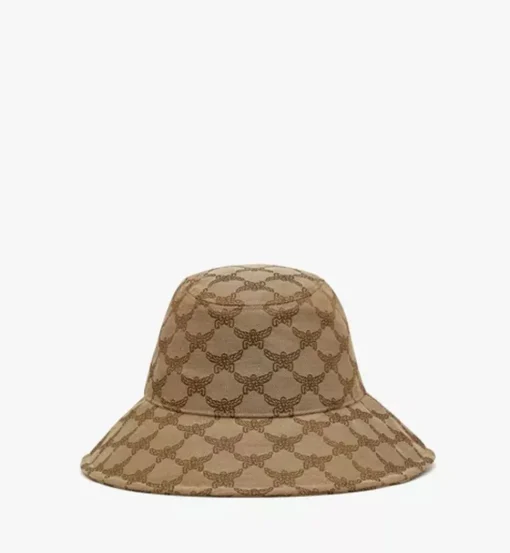 Wide Bucket Hat In Lauretos Denim Jacquard