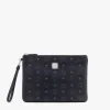 Wristlet Zip Pouch In Visetos Original
