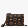 Wristlet Zip Pouch W/ Chain Strap In Maxi Visetos